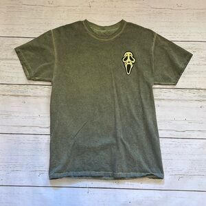 Green ghost face tee